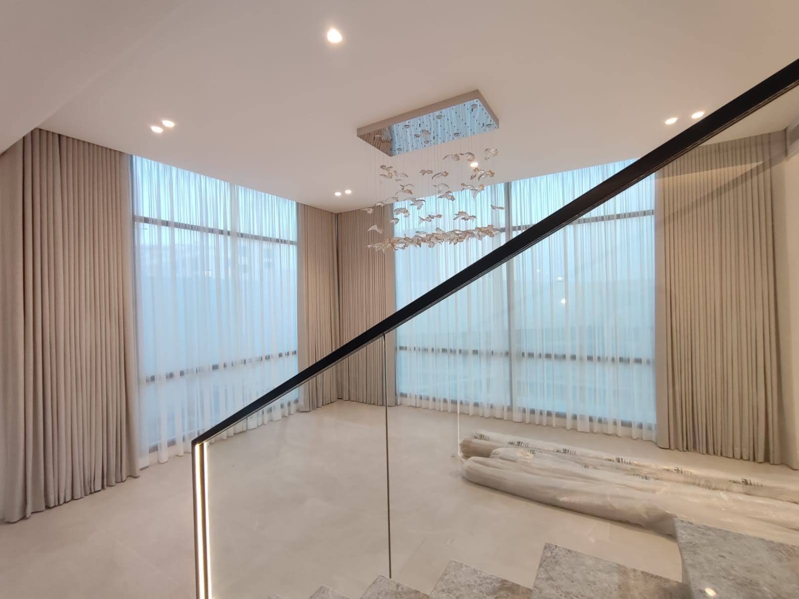 Projects Double Height Sheer Curtains